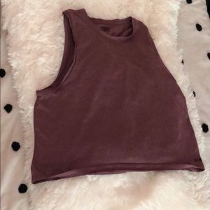 purple crop top by pink size xs pretty much new